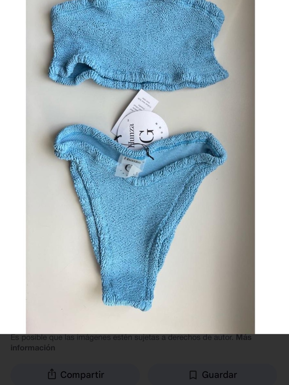 Hunza G Sky Blue Terry Bikini Set - Picture 7 of 7